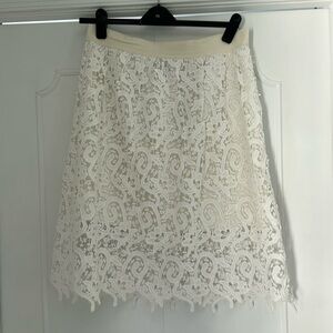 Ann Taylor White Lace Skirt, XL